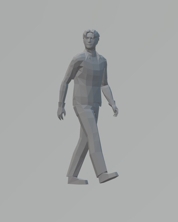  model of a man walking