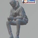 Figure of a Man Texting