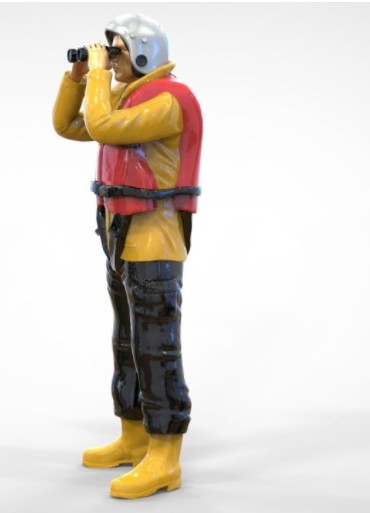 Model Figure of Crew Lookout with Binocular