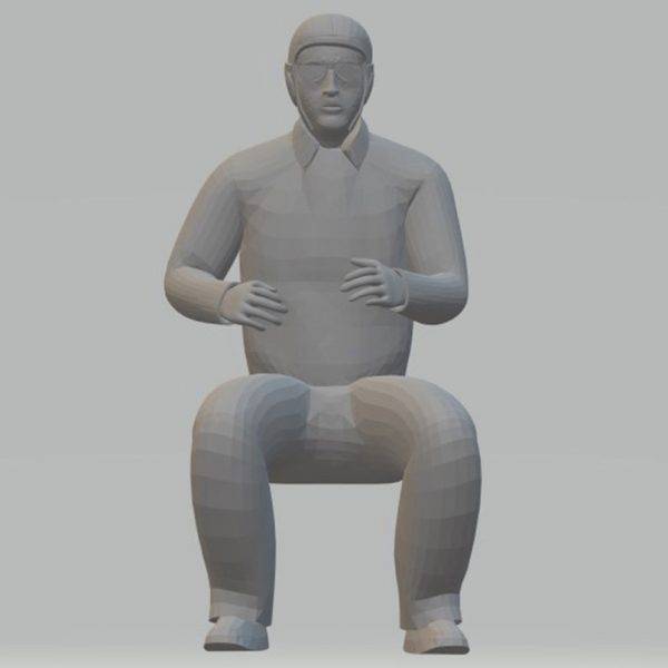 Highley detailed Full body of a world War Pilot 1  tall 95mm (when standing) scale 1:18 - Image 4