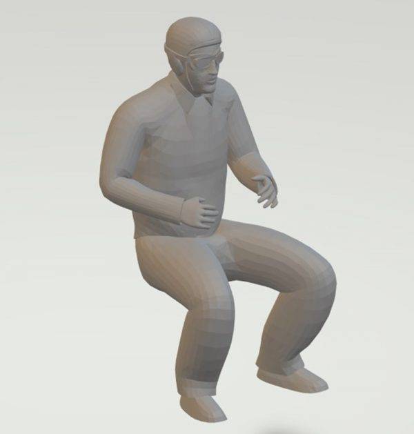 Highley detailed Full body of a world War Pilot 1  tall 95mm (when standing) scale 1:18 - Image 5